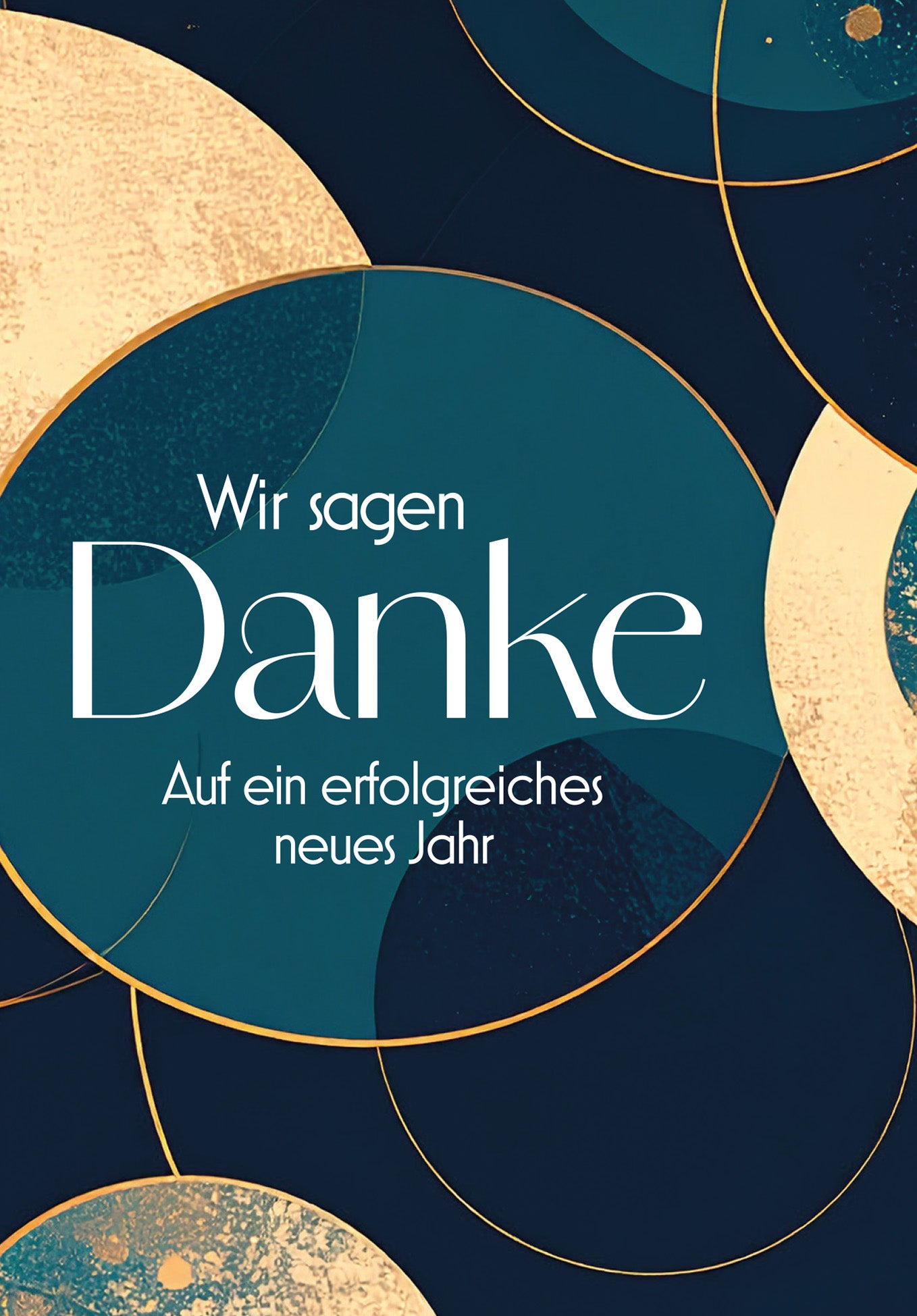 Erfolgreiches neues Jahr - Blau Gold Kreise