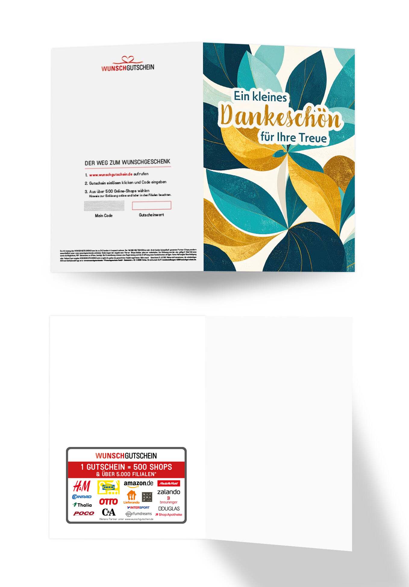 Dankeschön für Ihre Treue - Blätter Muster
