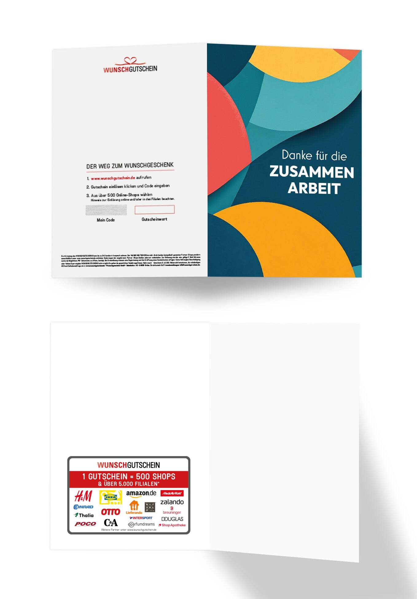 Danke Zusammenarbeit - Bunte Formen