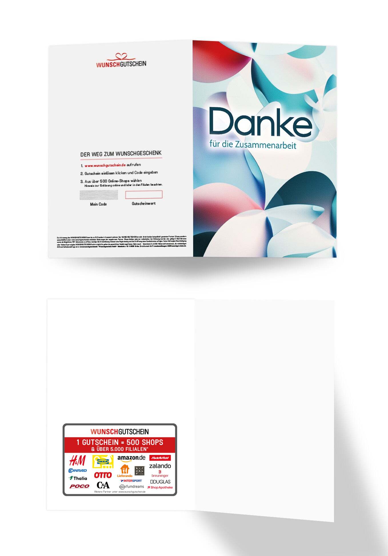 Danke Zusammenarbeit - Weiß Blau