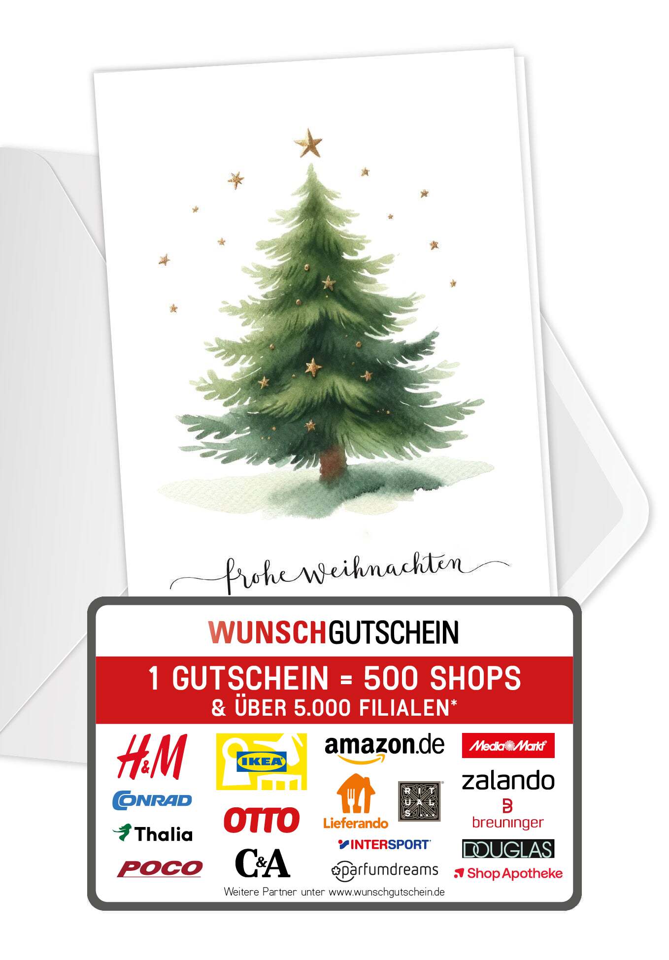Frohe Weihnachen - Tannenbaum Sterne
