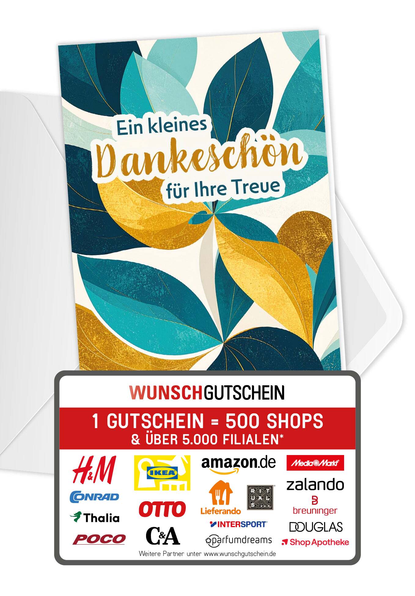 Dankeschön für Ihre Treue - Blätter Muster