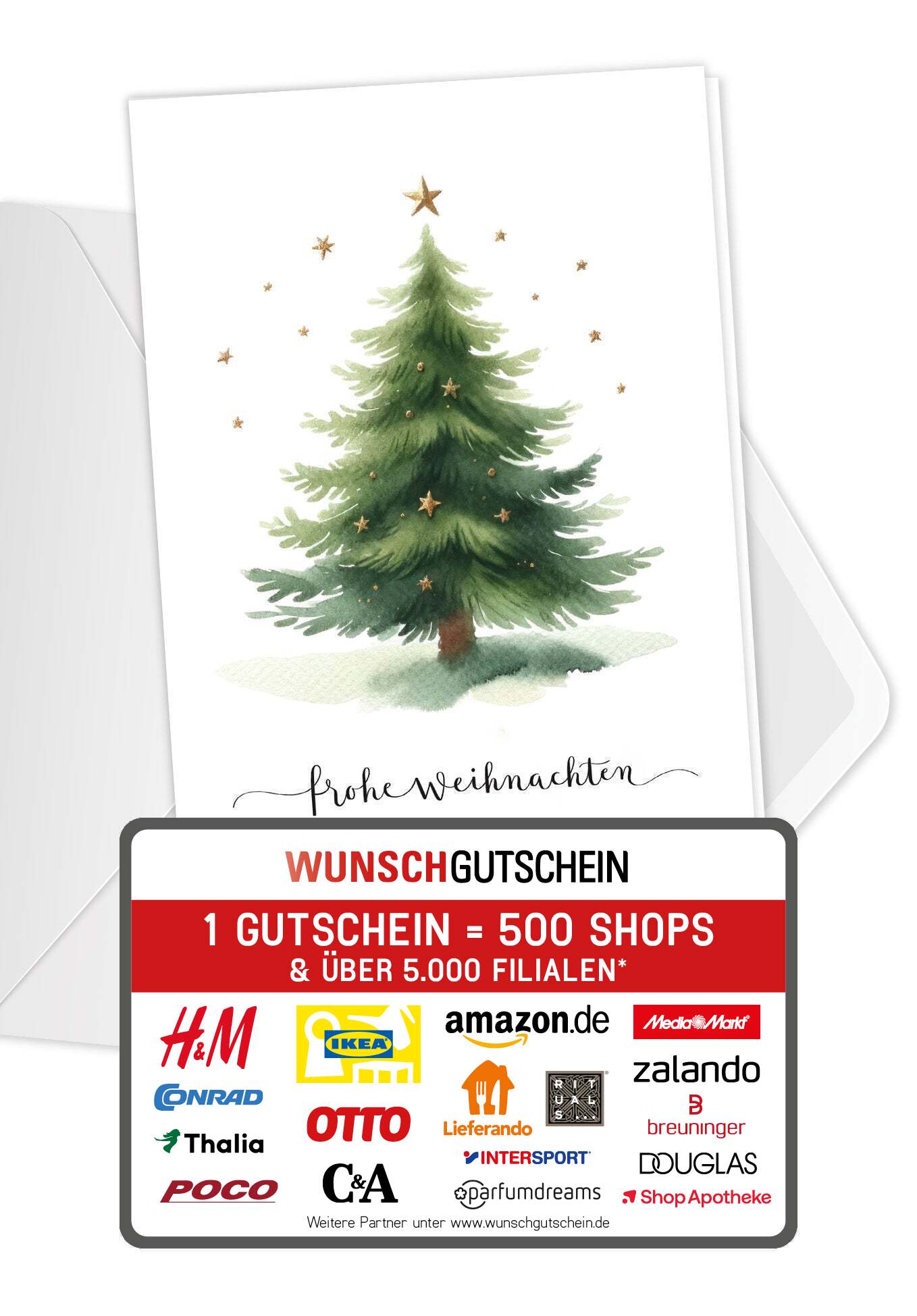 Frohe Weihnachen - Tannenbaum Sterne