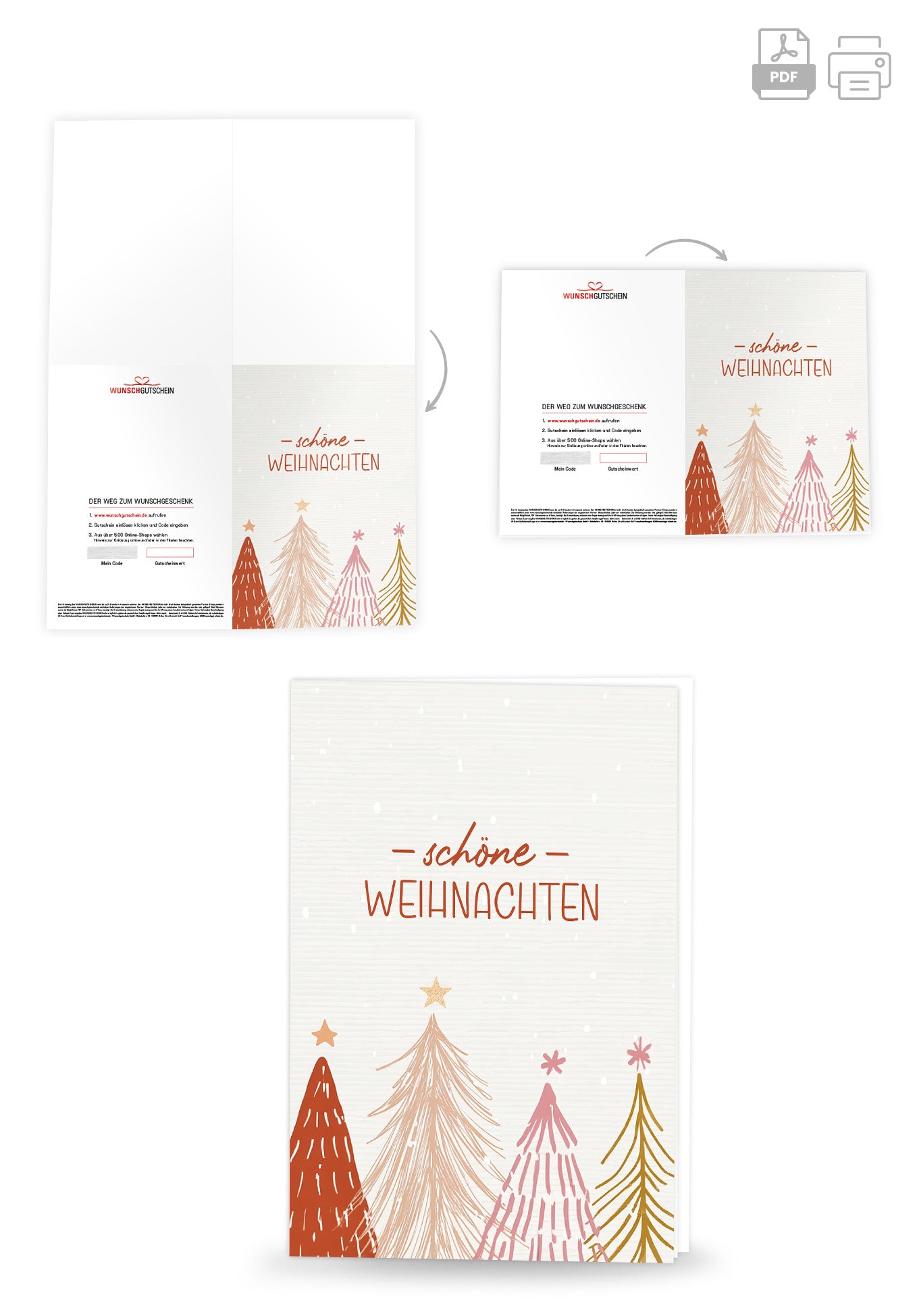 Schöne Weihnachten - Tannenbäume