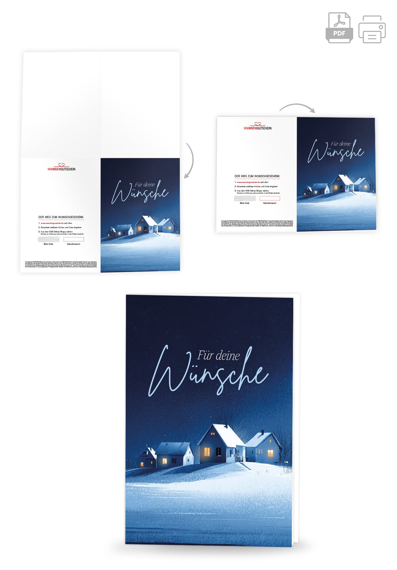 Für deine Wünsche - Winterstadt Blau