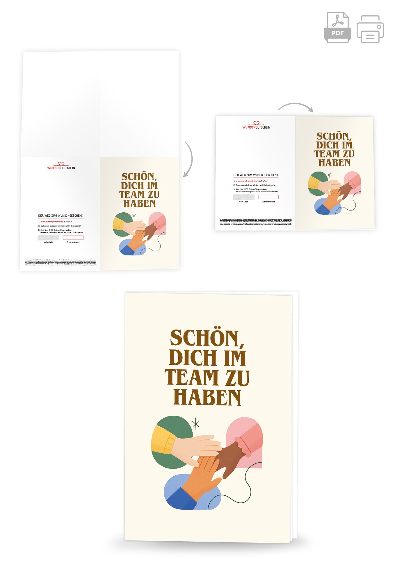 Team - Handschlag Beige