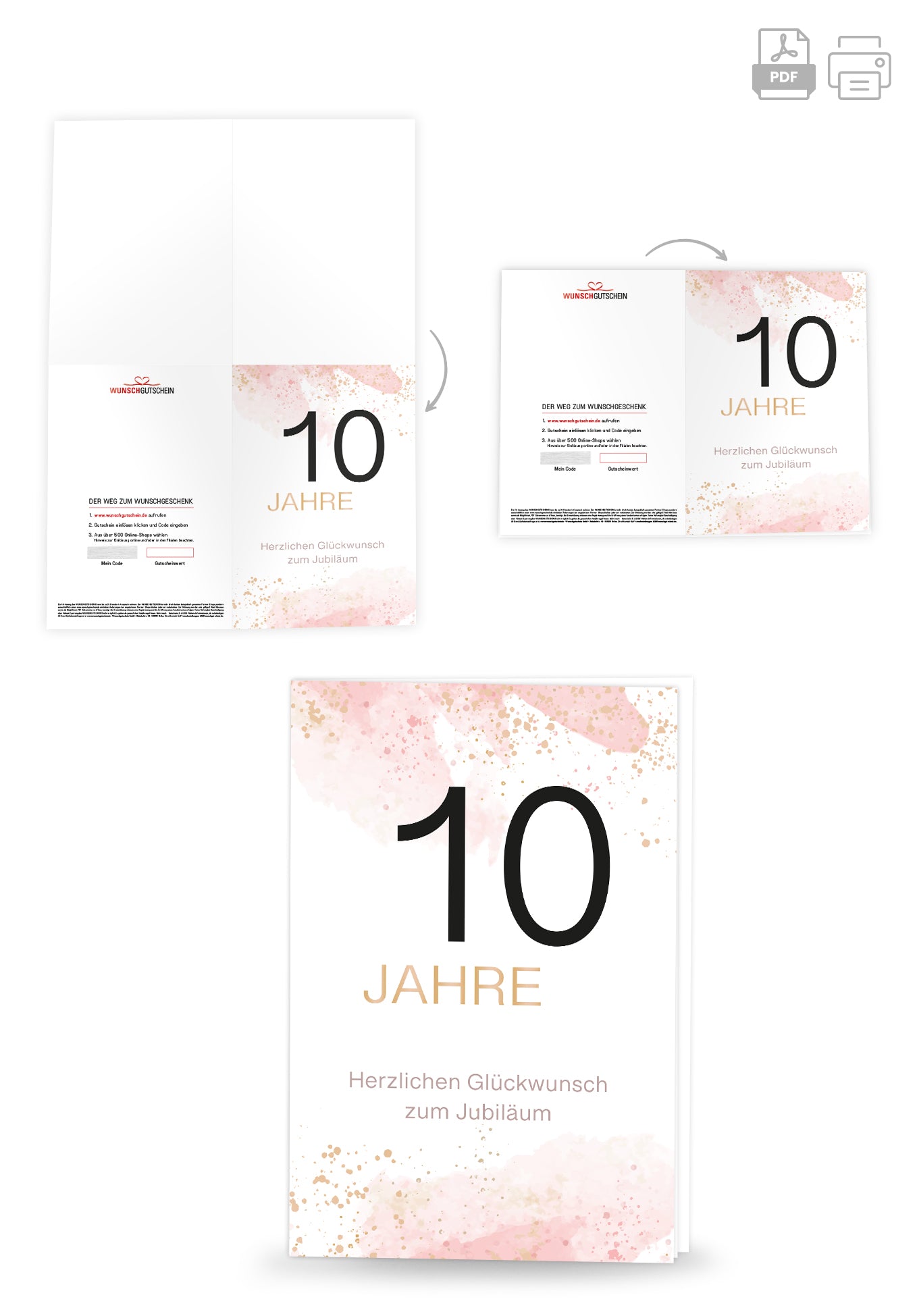 10 Jahre Jubiläum - Rosa Gold