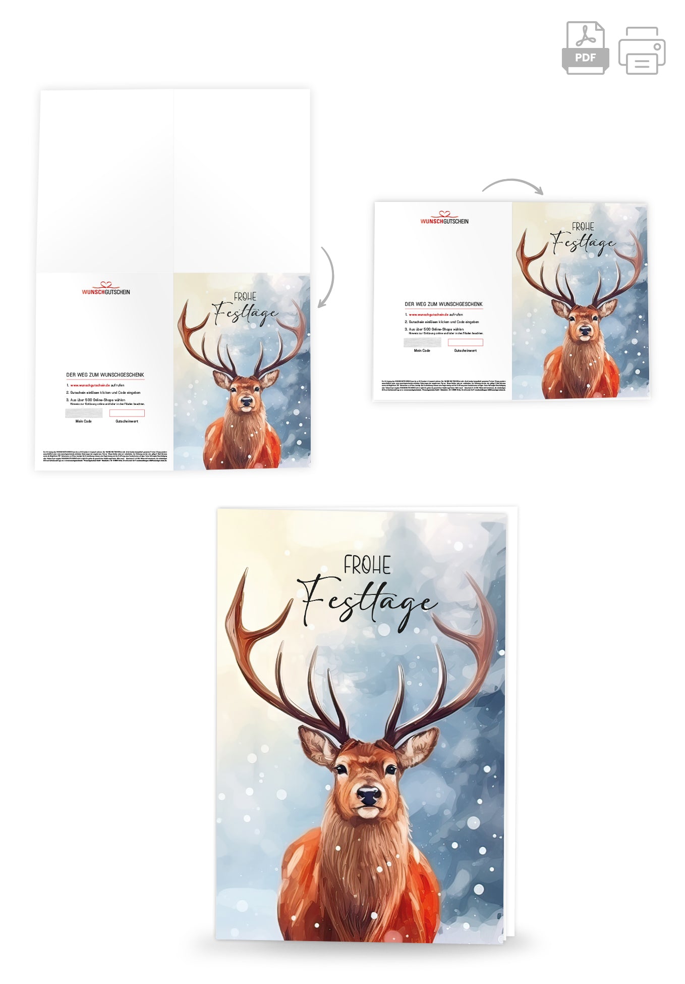 Frohe Festtage - Hirsch