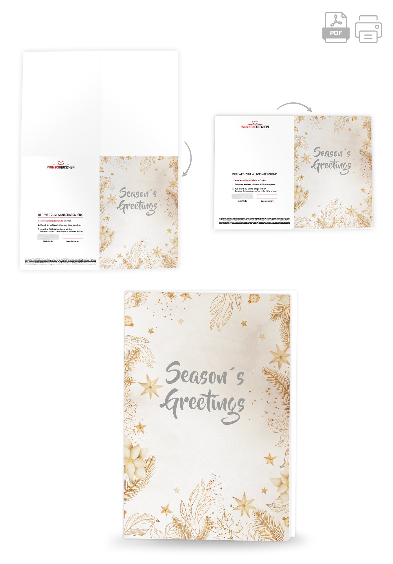 Season's Greetings - Gold