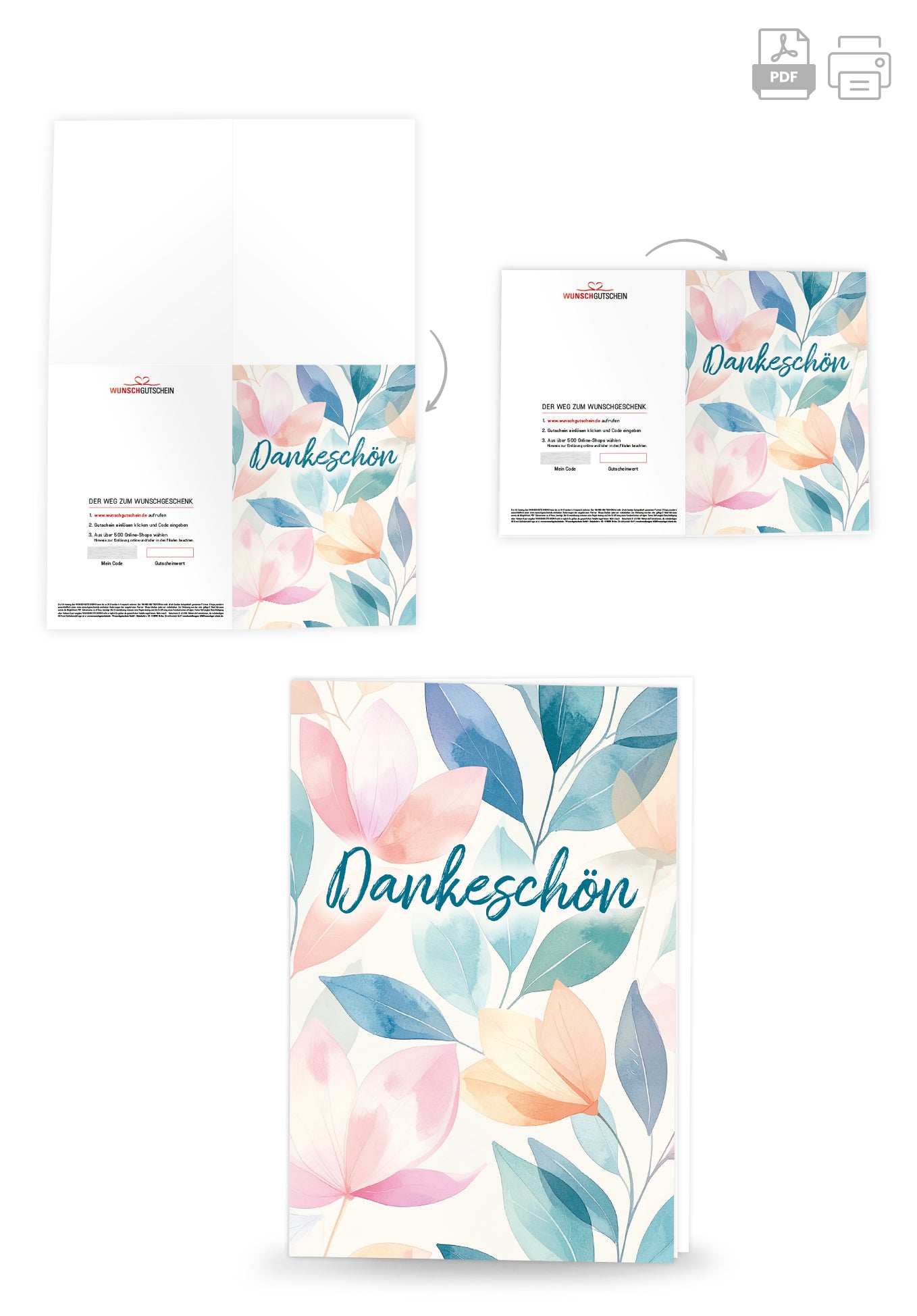 Dankeschön - Blätter Bunt