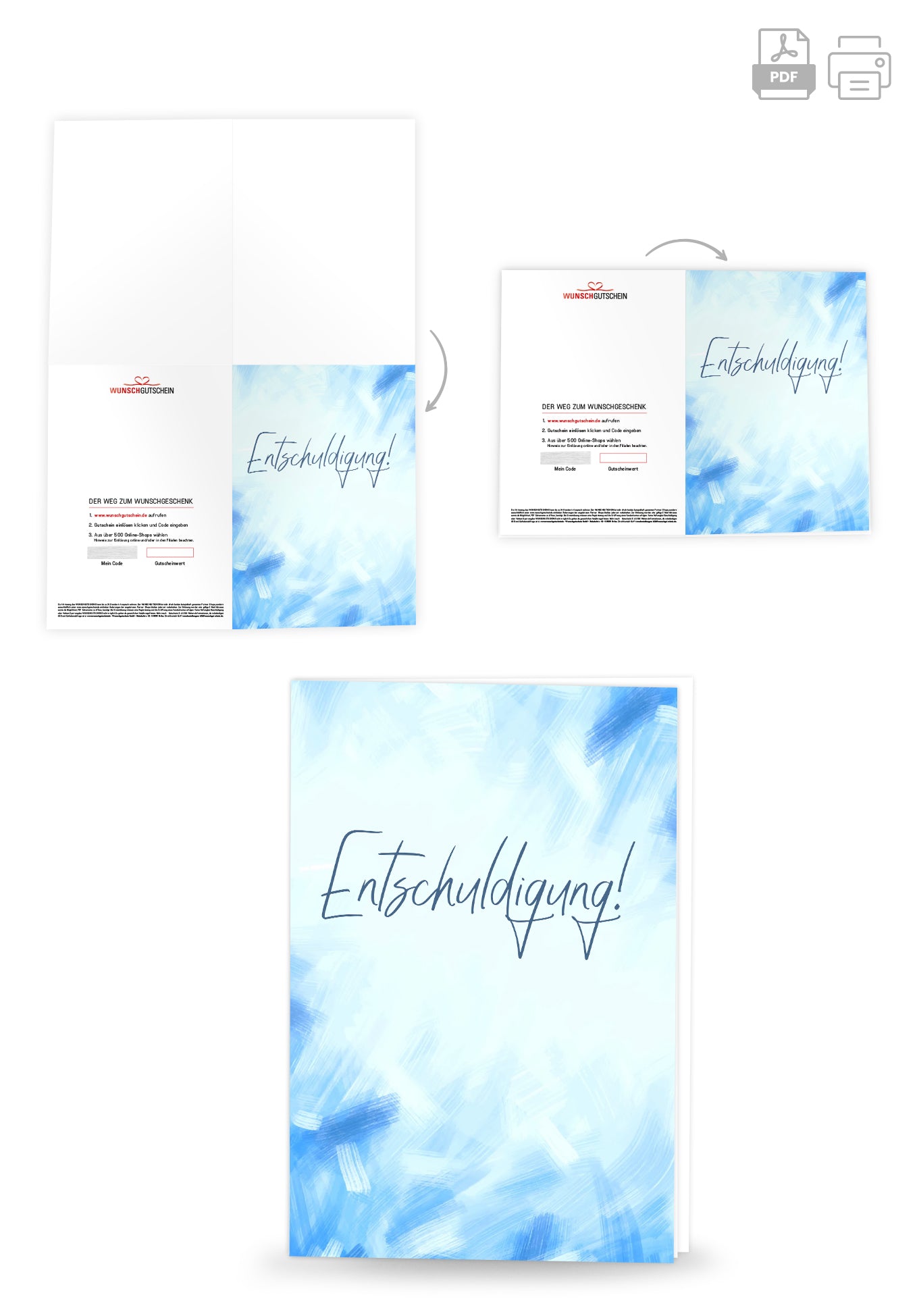 Entschuldigung - Blau