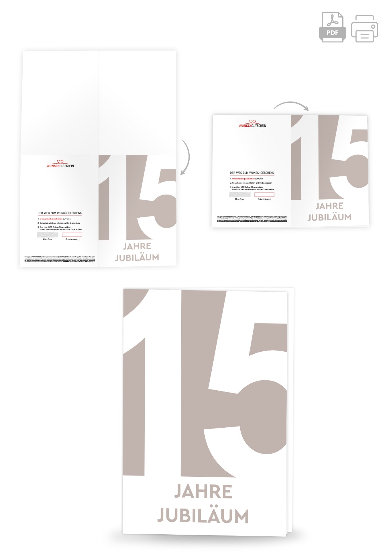 15 Jahre Jubiläum - Beige