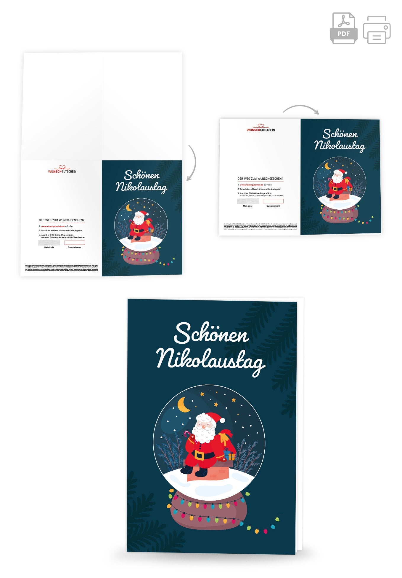 Schönen Nikolaustag - Nikolaus Schneekugel PDF