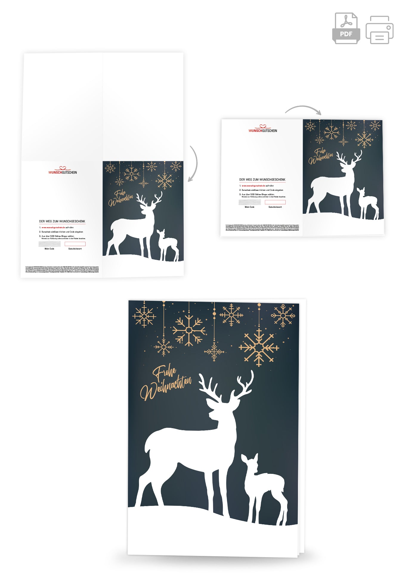 Frohe Weihnachten - Rentier