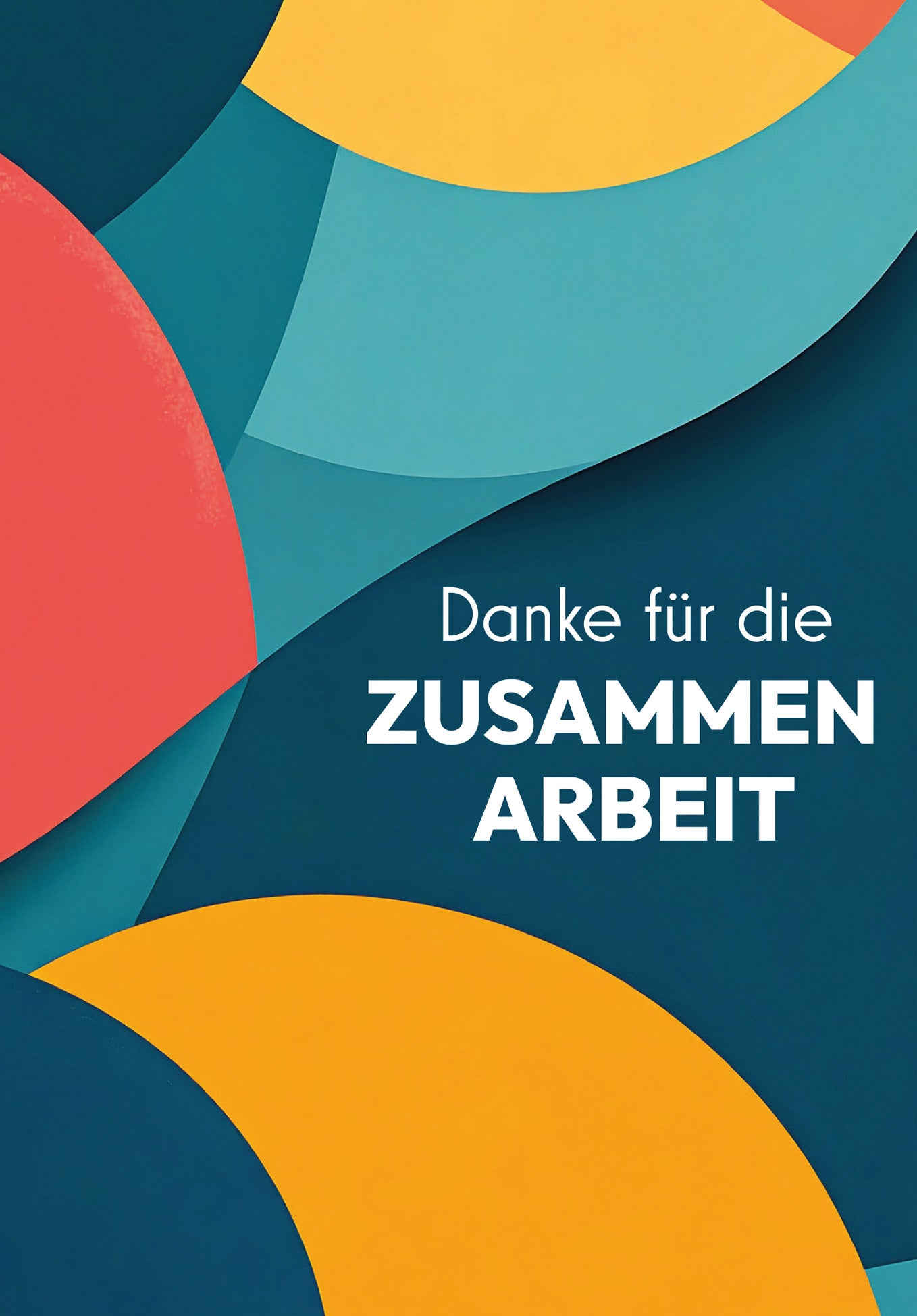 Danke Zusammenarbeit - Bunte Formen