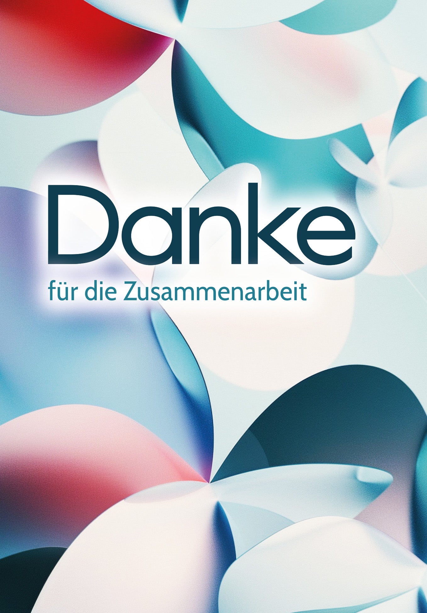 Danke Zusammenarbeit - Weiß Blau