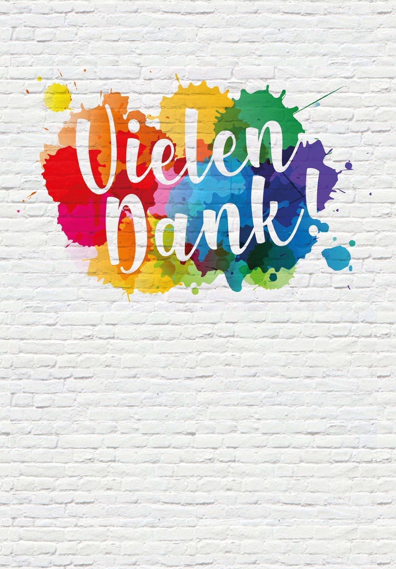 Vielen Dank - Bunter Farbklecks