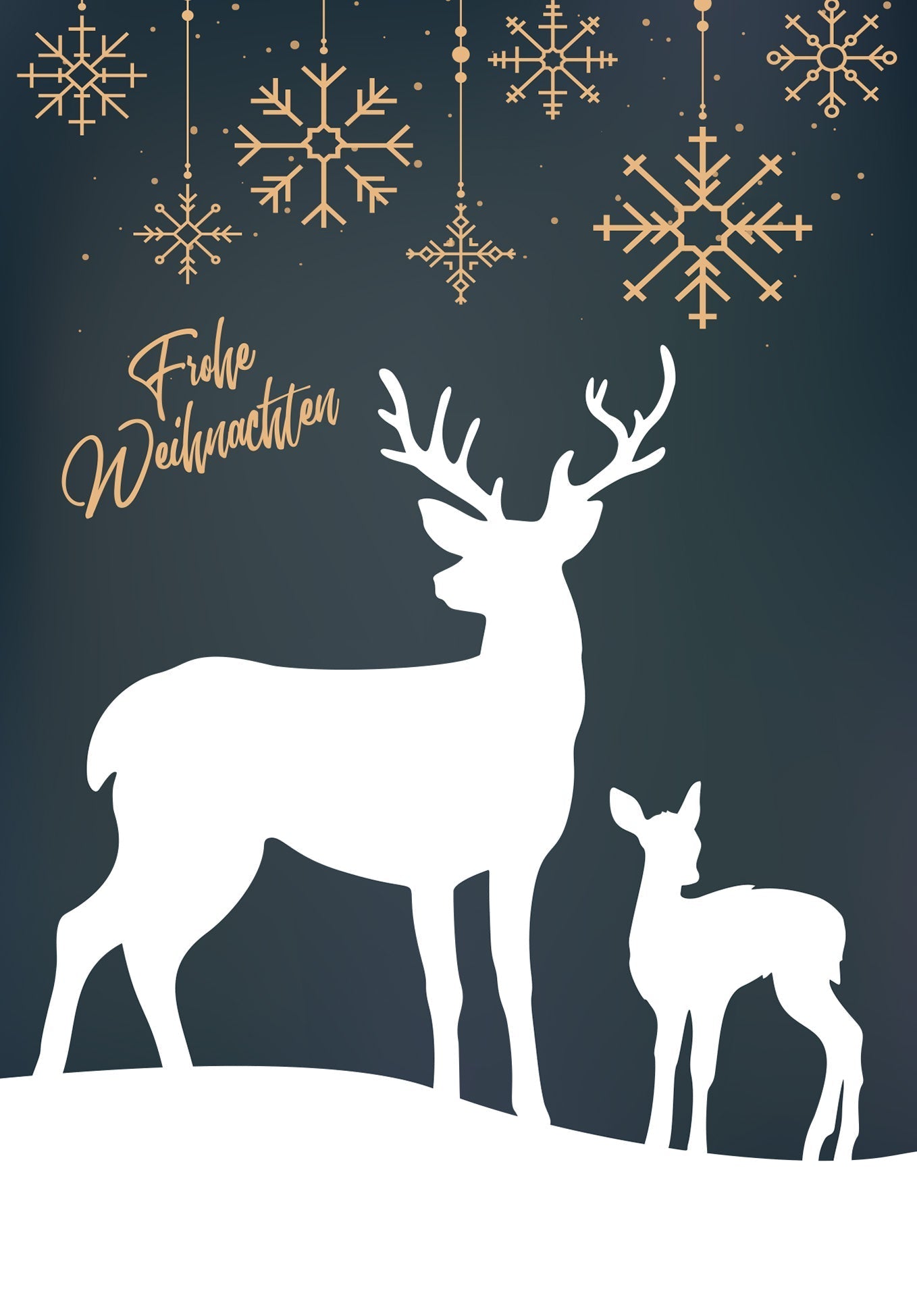 Frohe Weihnachten - Rentier (Gutscheinwert)