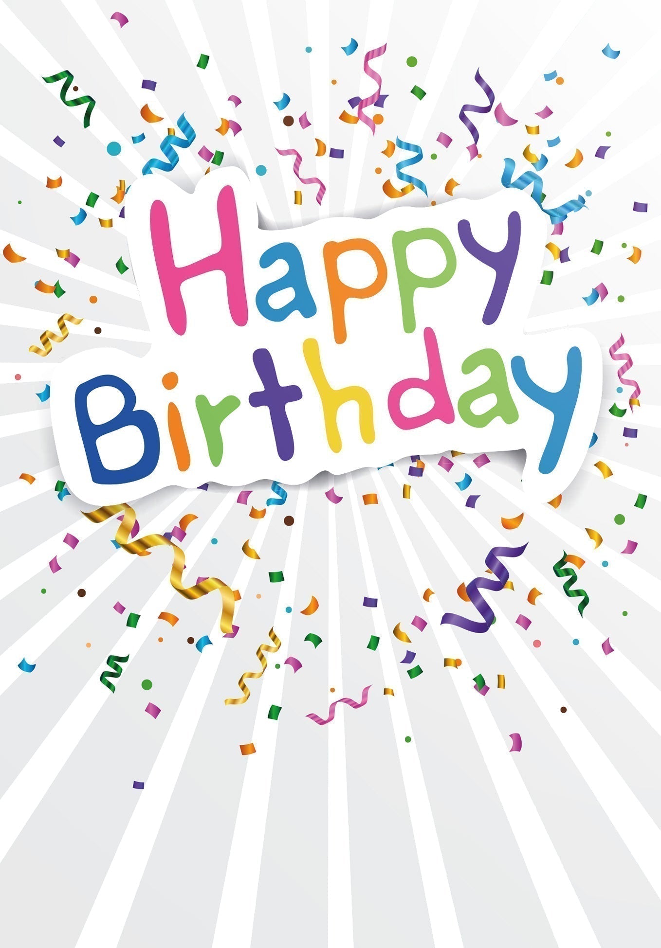Happy Birthday - Buntes Konfetti