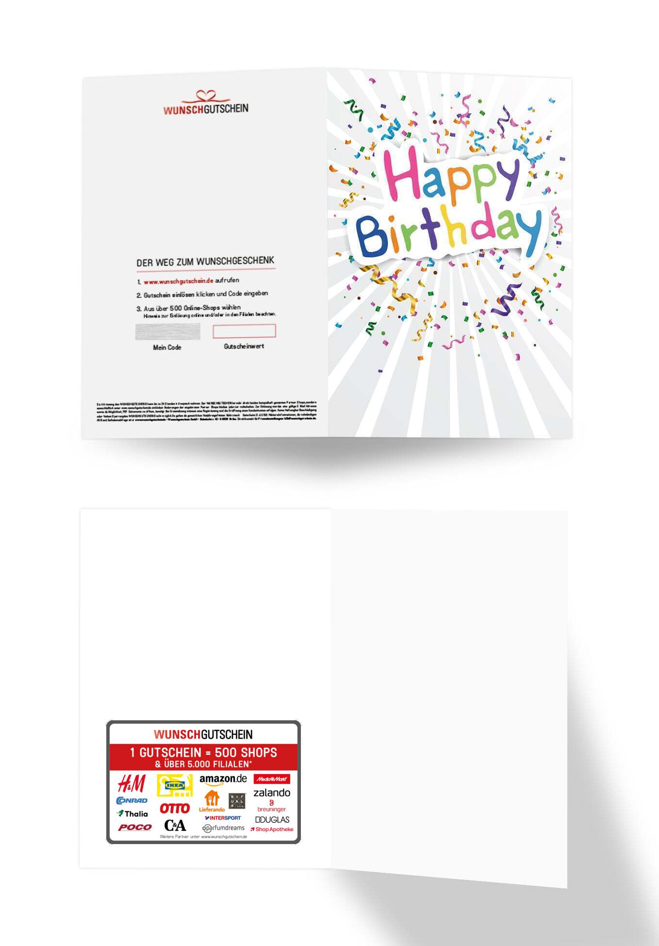 Happy Birthday - Buntes Konfetti