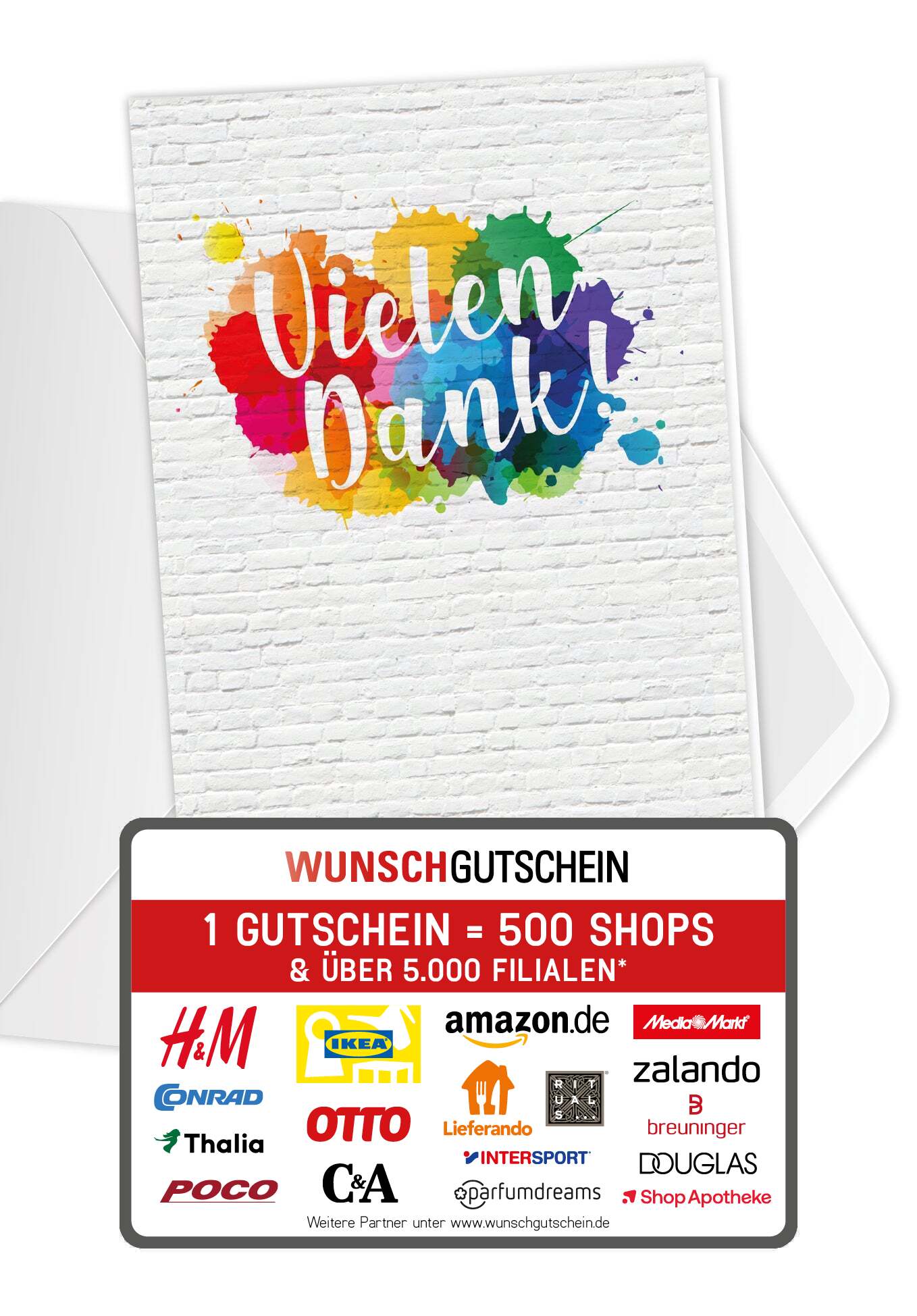 Vielen Dank - Bunter Farbklecks