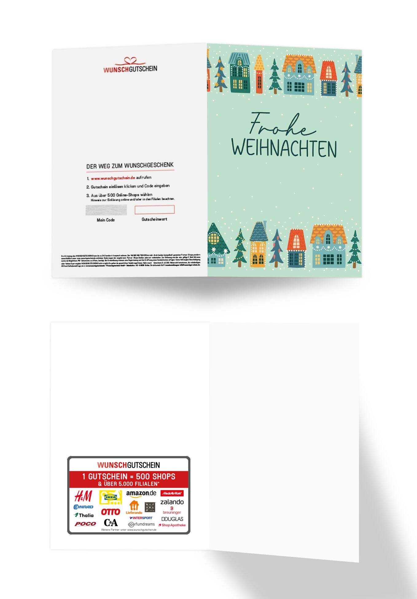 Frohe Weihnachten - Häuser
