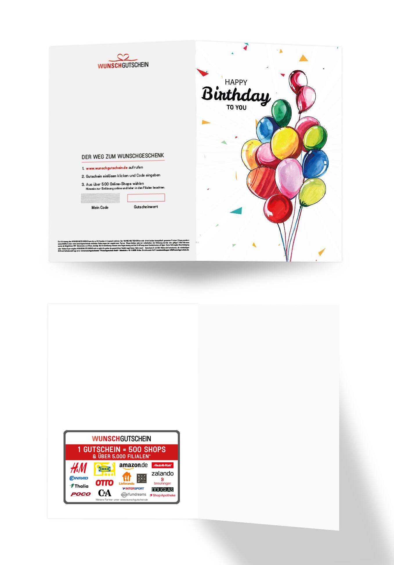 Happy Birthday - Bunte Ballons