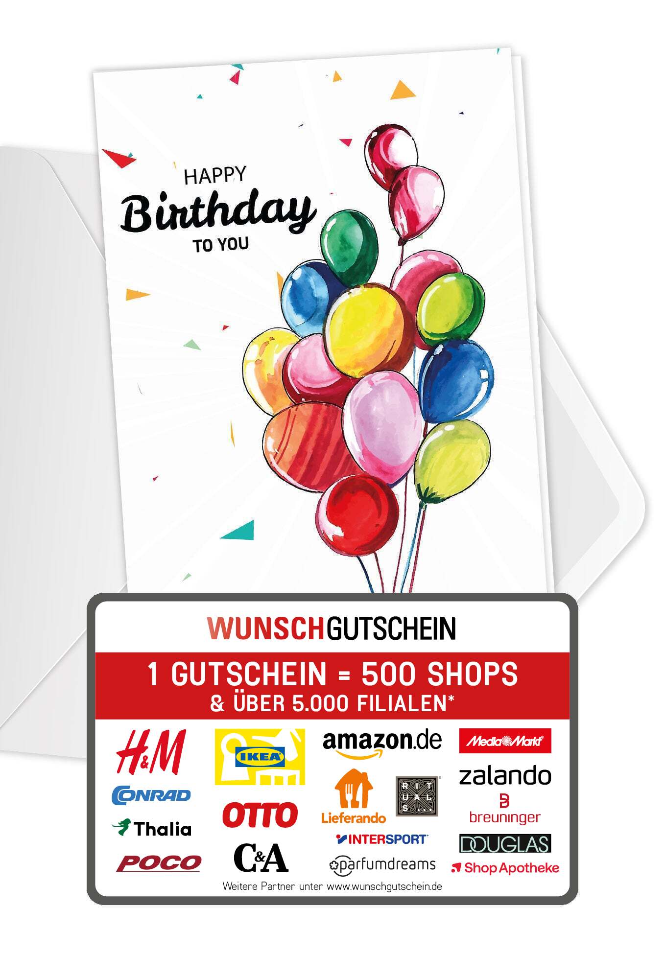 Happy Birthday - Bunte Ballons