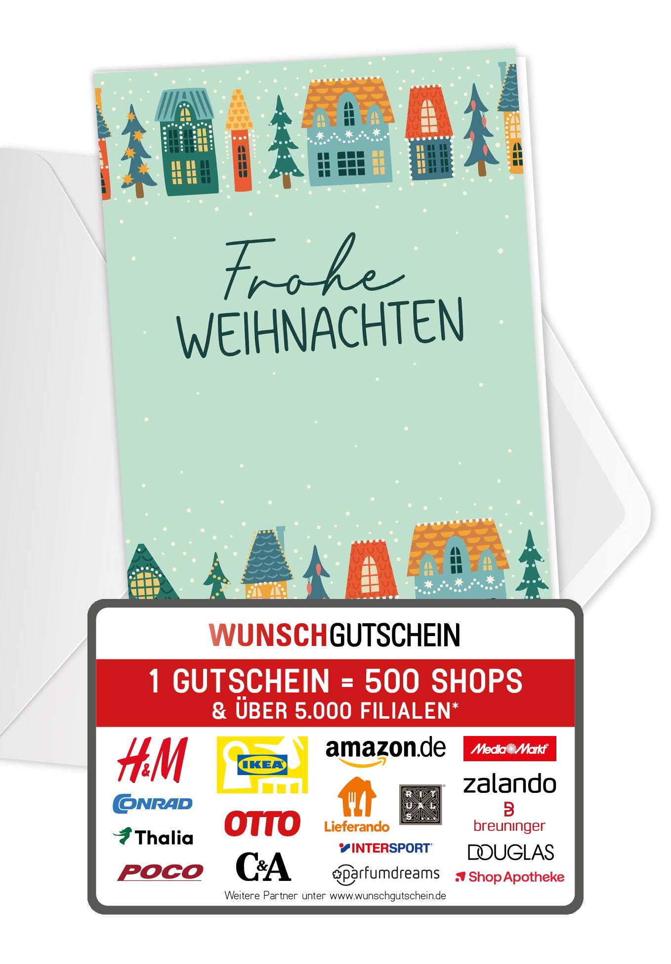 Frohe Weihnachten - Häuser