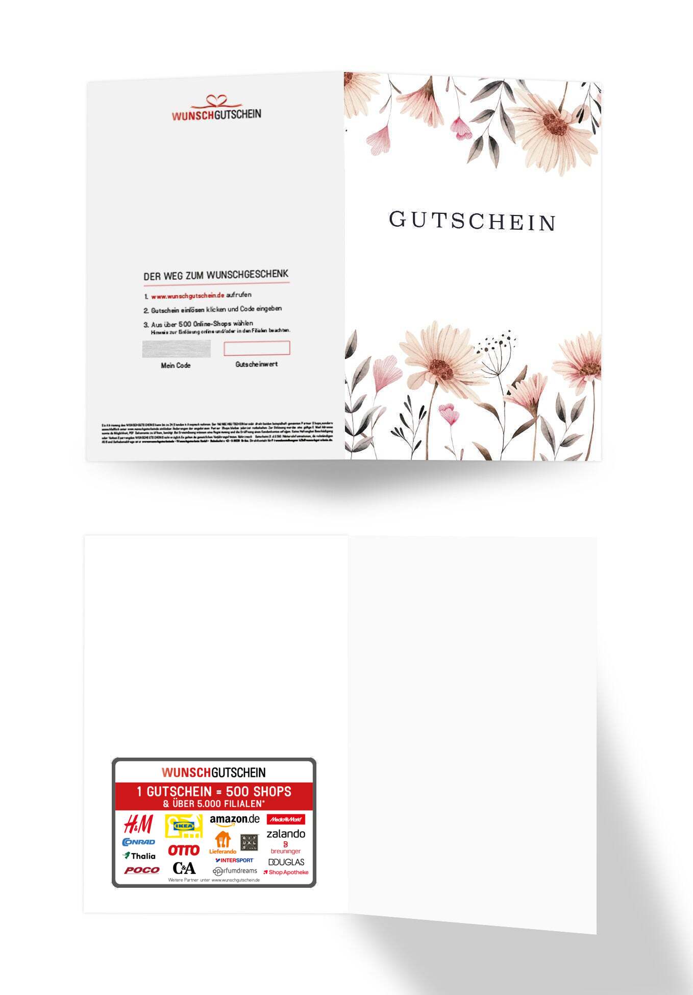 Gutschein - Blumen Weiß