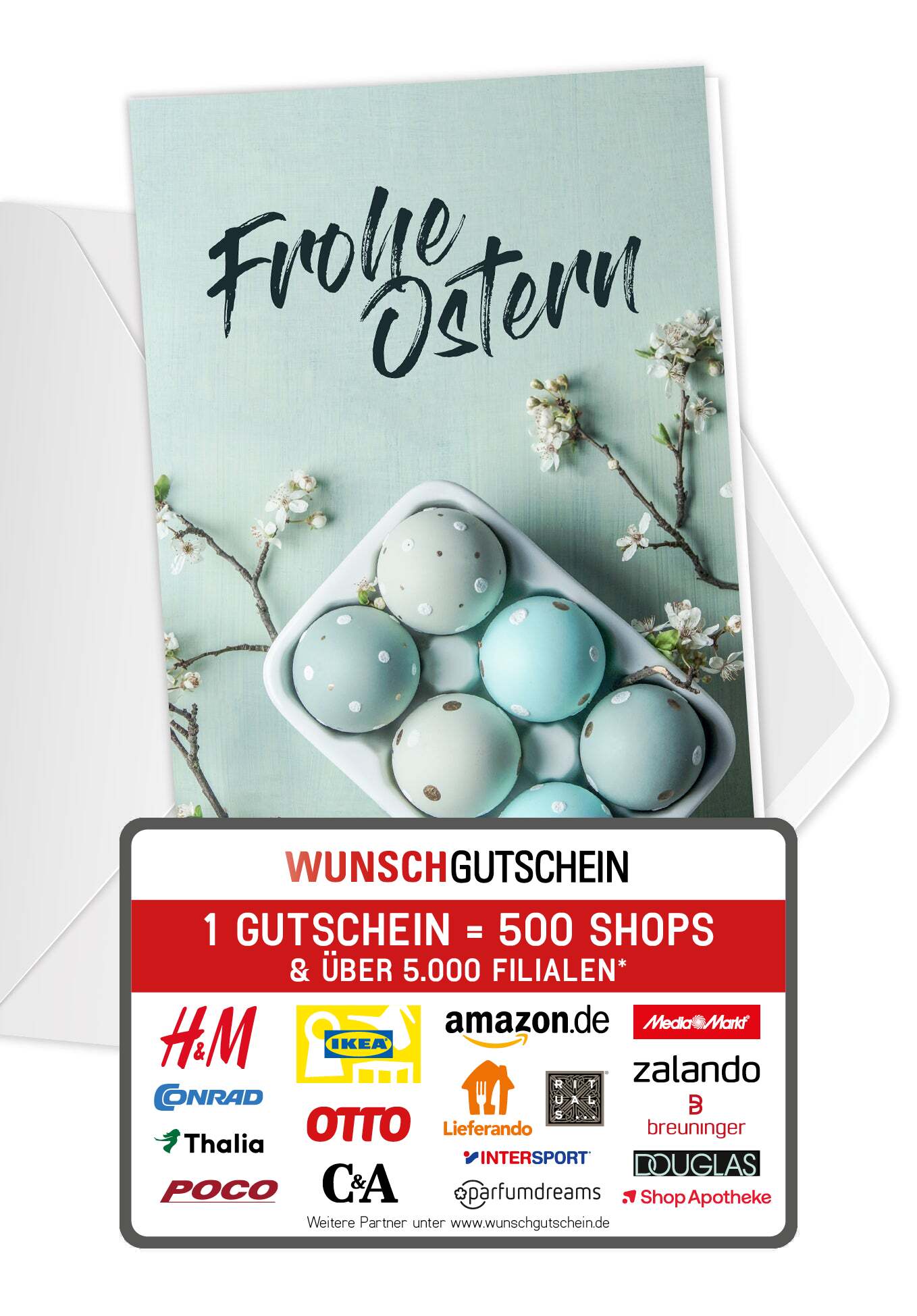 Frohe Ostern - Ostereier Blau