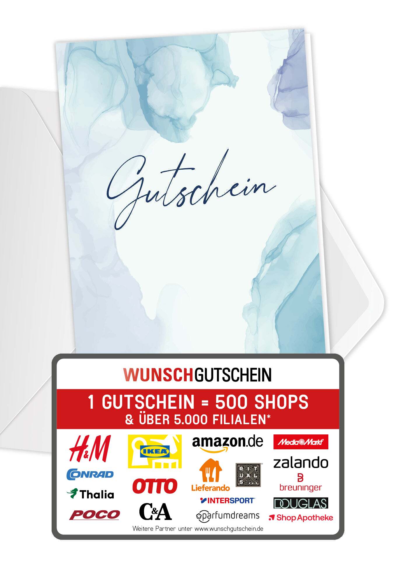 Gutschein - Aquarell Blau