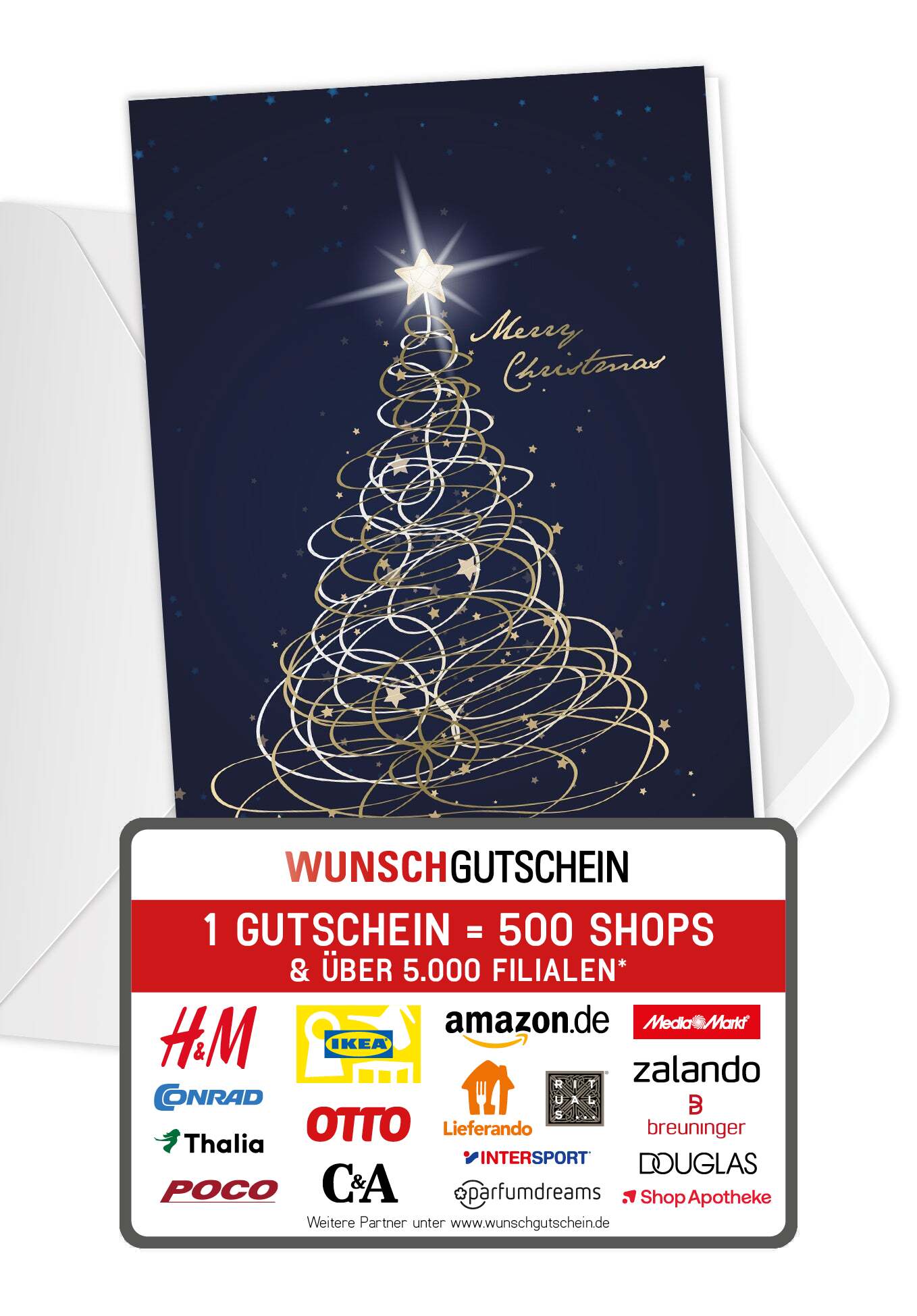 Merry Christmas - Tannenbaum Blau