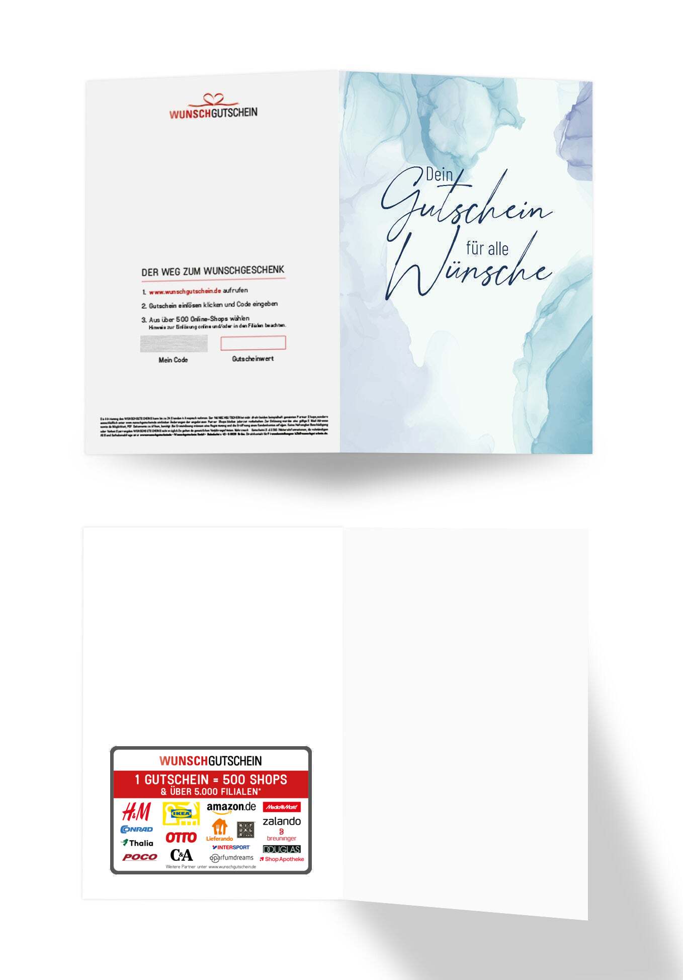 Für alle Wünsche - Aquarell Blau