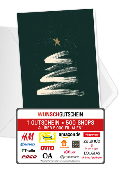 Weihnachtsbaum - Dunkelgrün Minimalistisch