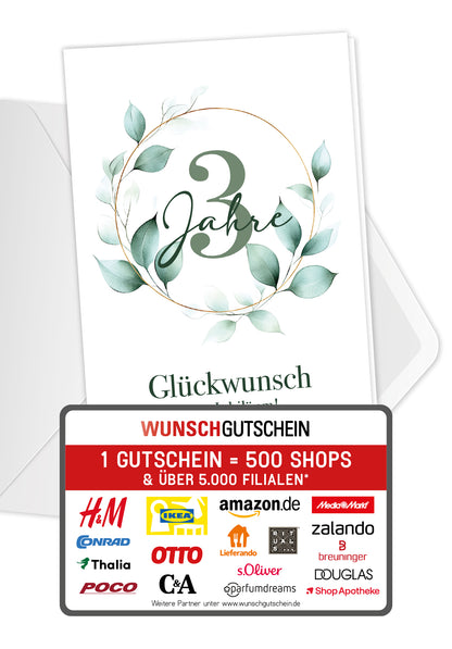 3 Jahre - Blätterkranz