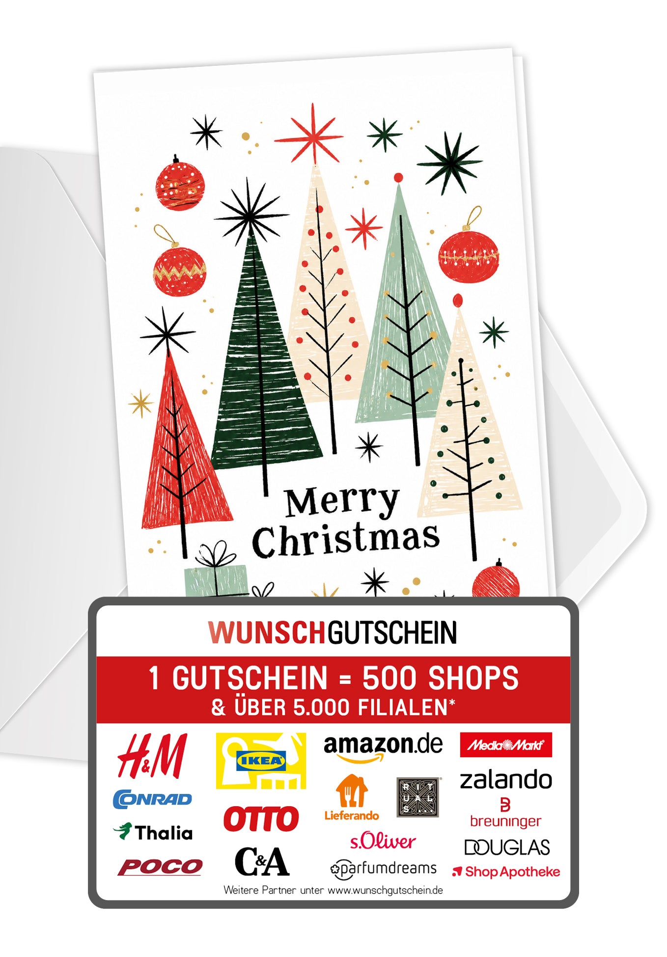 Merry Christmas - Bäume Sterne Kugeln