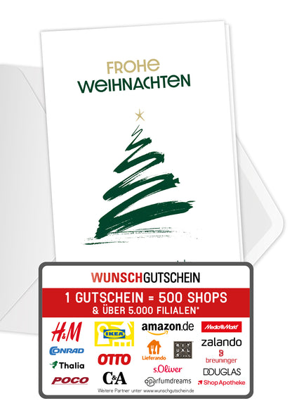 Frohe Weihnachten und ein gutes neues Jahr - Tannenbaum Minimalistisch