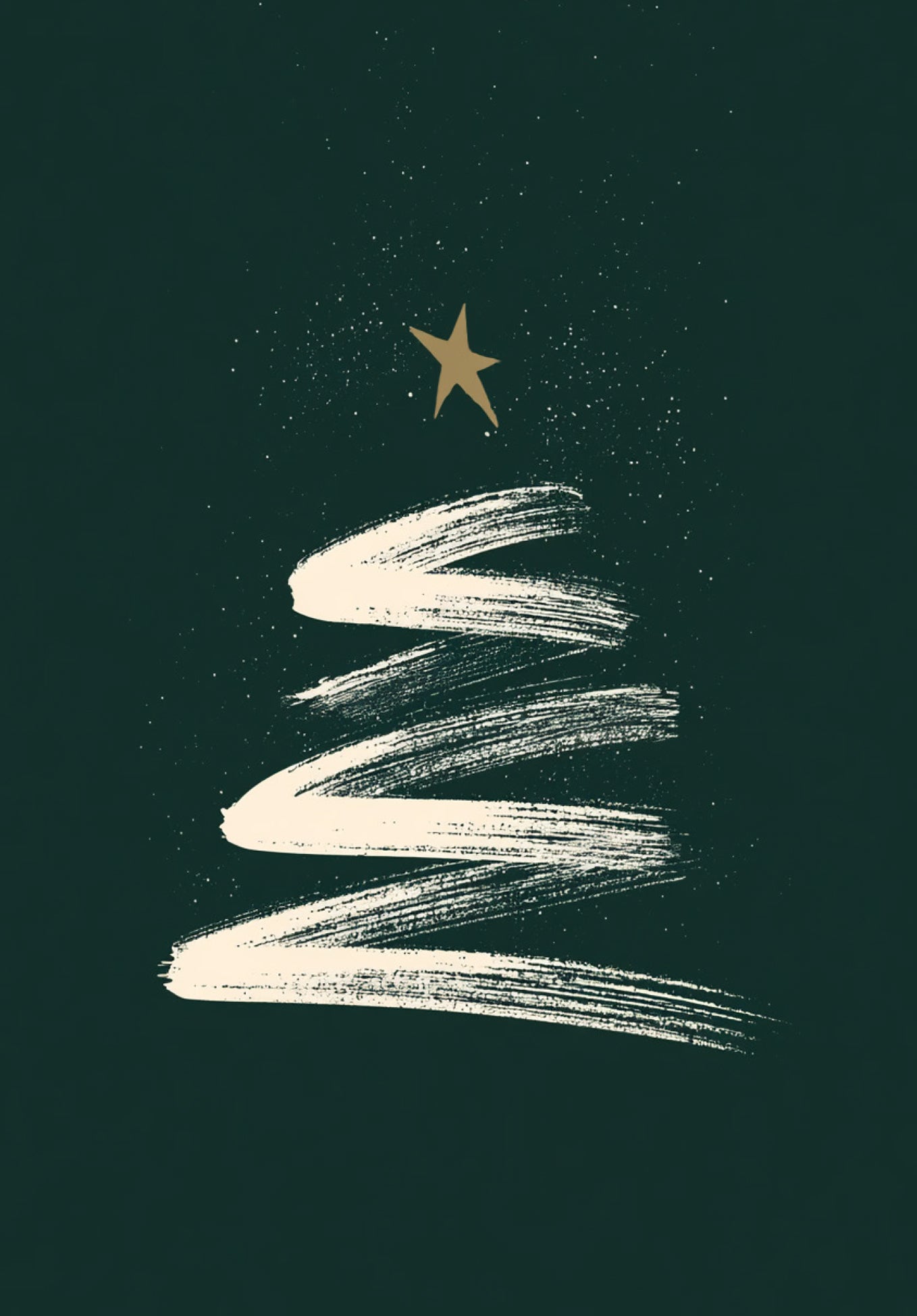 Weihnachtsbaum - Dunkelgrün Minimalistisch