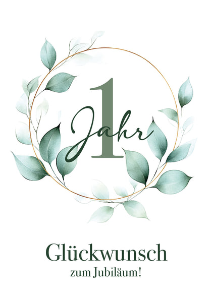1 Jahr - Blätterkranz