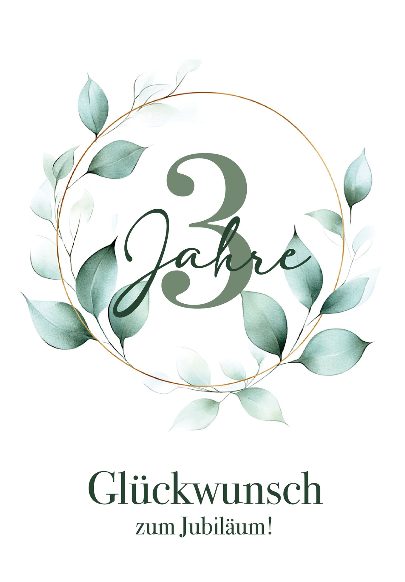 3 Jahre - Blätterkranz