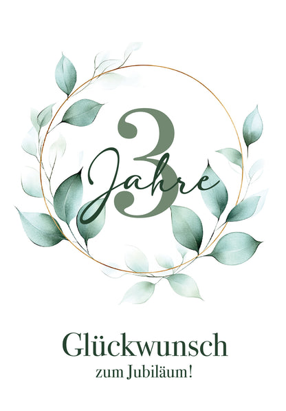 3 Jahre - Blätterkranz
