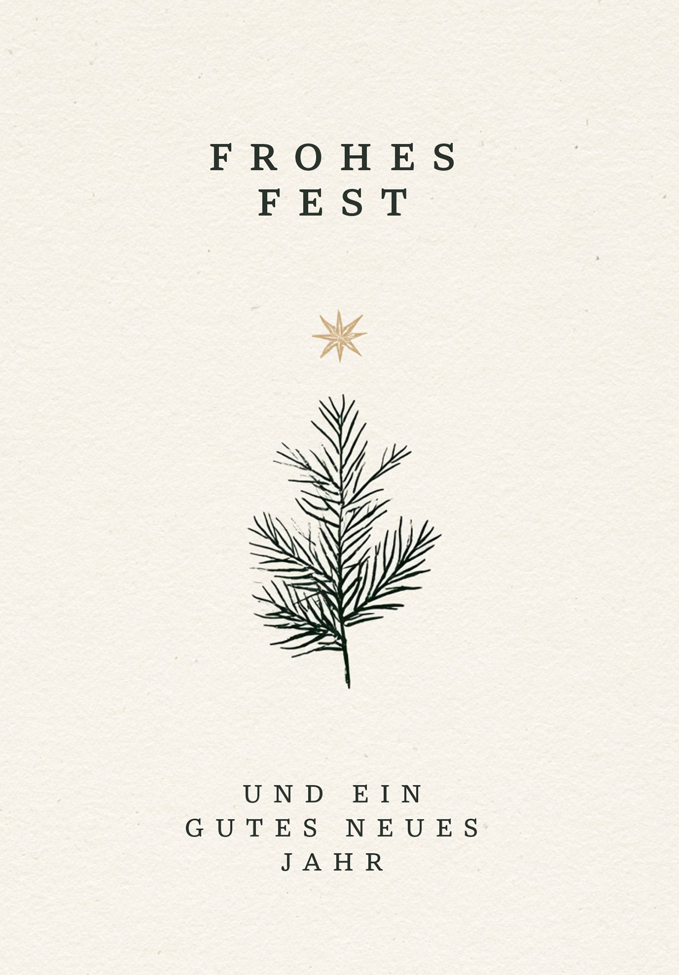 Frohes Fest und ein gutes neues Jahr - Zweig und Stern