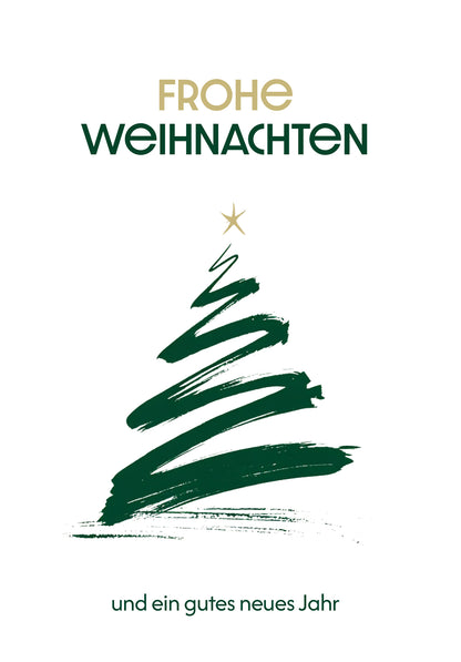 Frohe Weihnachten und ein gutes neues Jahr - Tannenbaum Minimalistisch