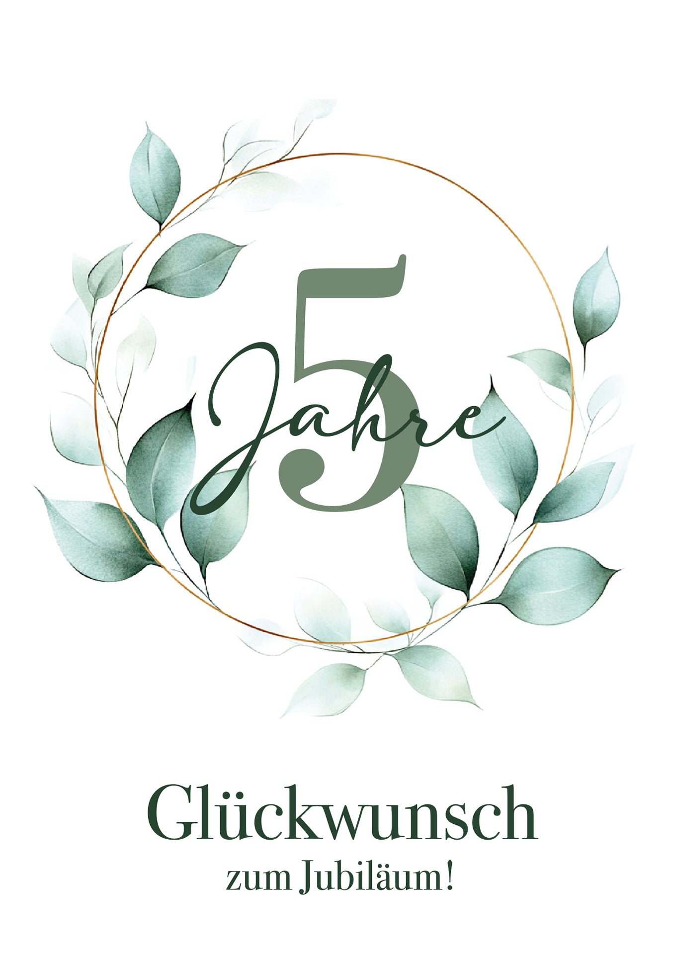 5 Jahre - Blätterkranz