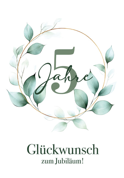 5 Jahre - Blätterkranz