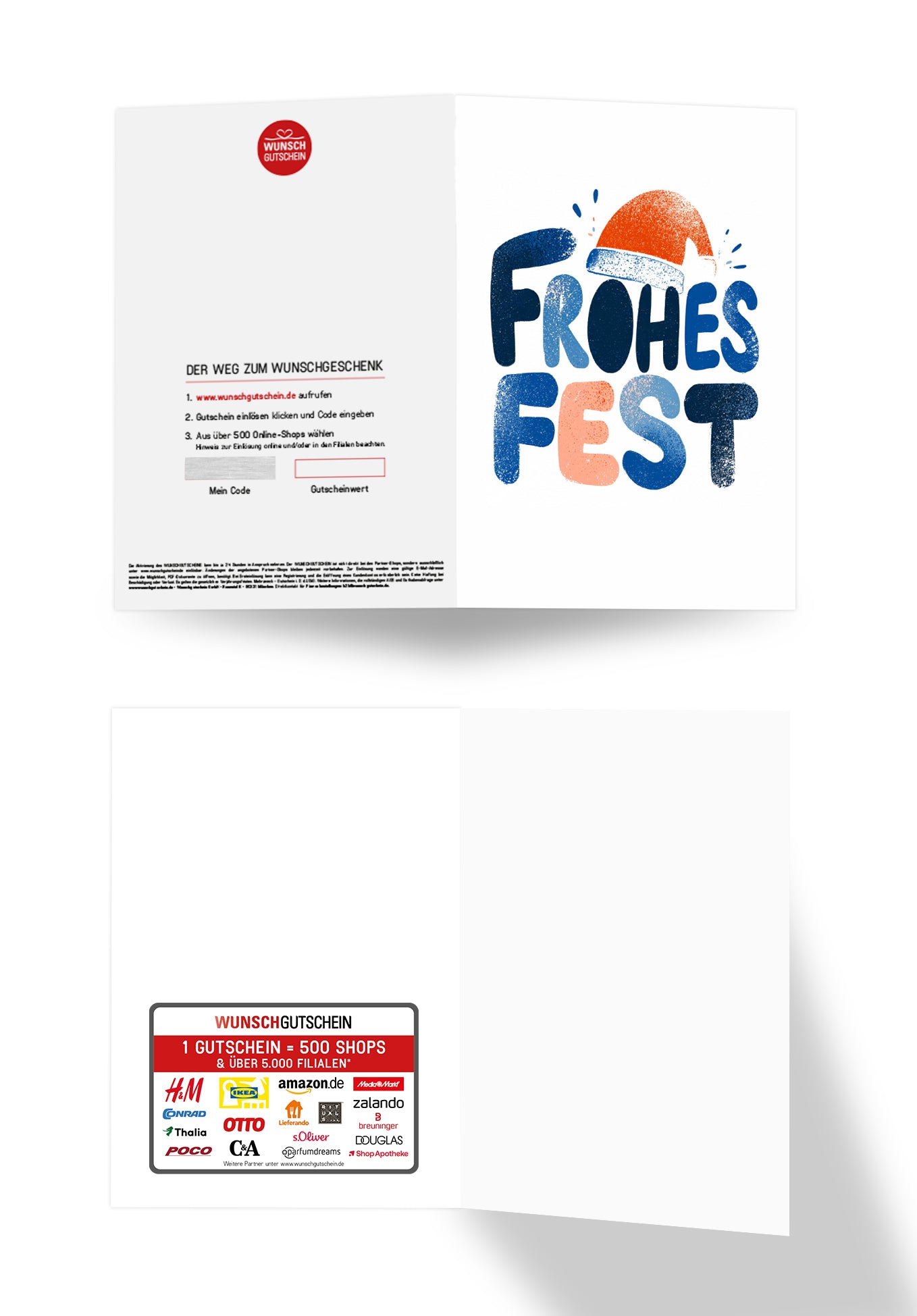 Frohes Fest - Schriftzug mit Mütze