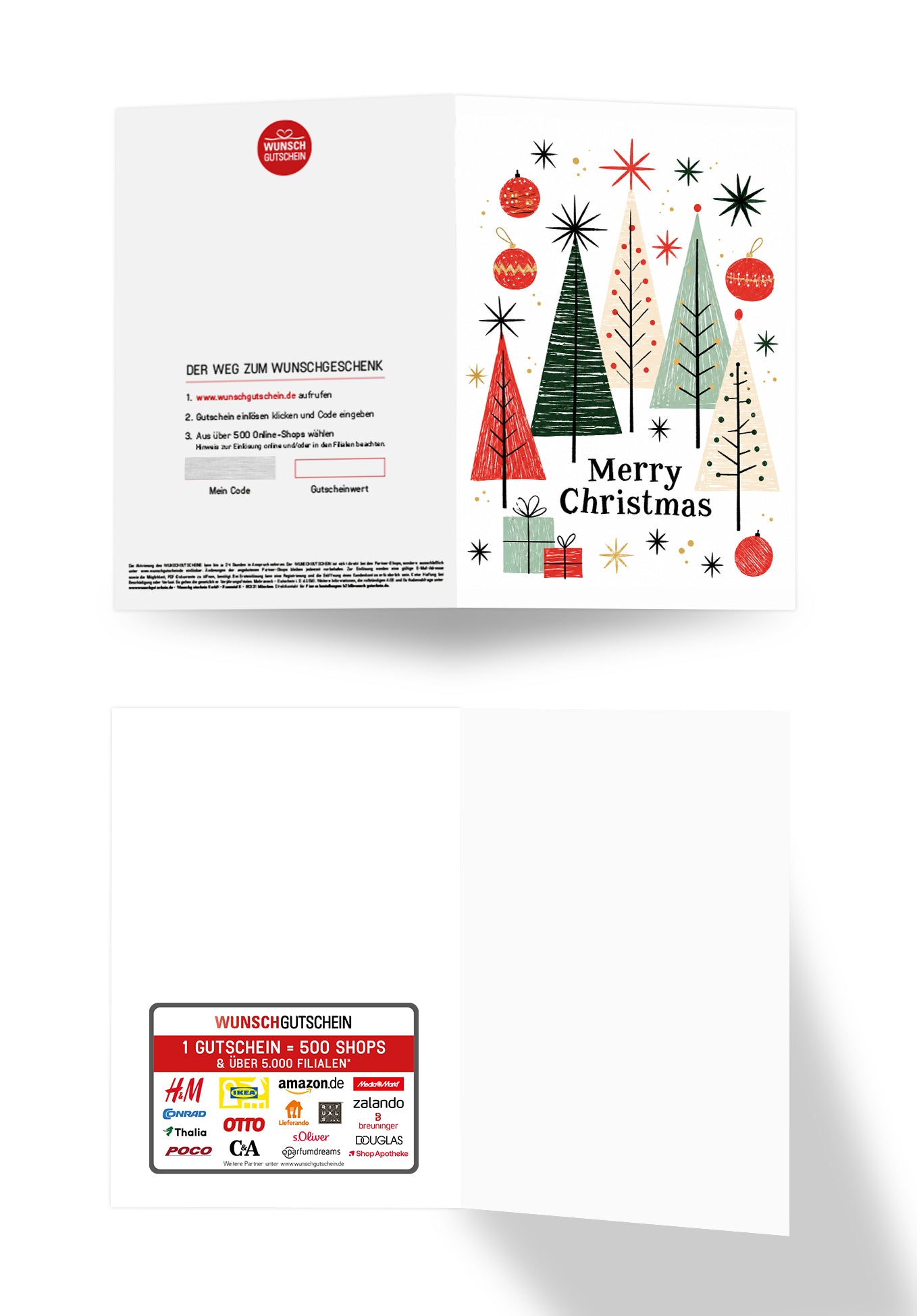 Merry Christmas - Bäume Sterne Kugeln