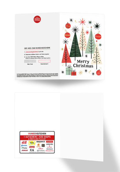 Merry Christmas - Bäume Sterne Kugeln