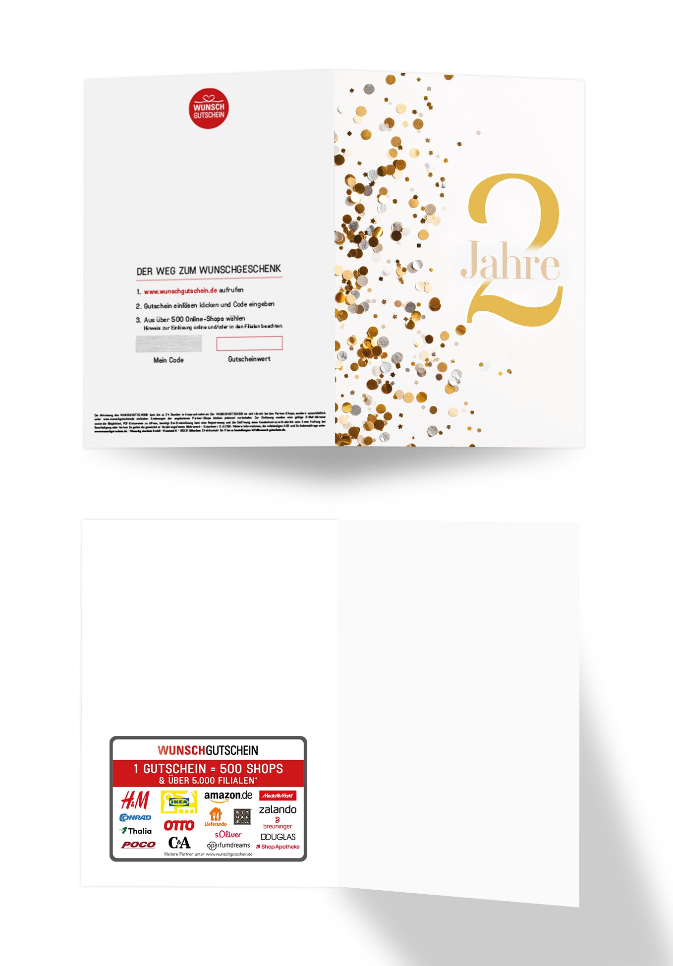 2 Jahre - Konfetti Gold